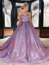 A Line Sweetheart Sparkle Lace Up Satin Prom Dress LBQ2498